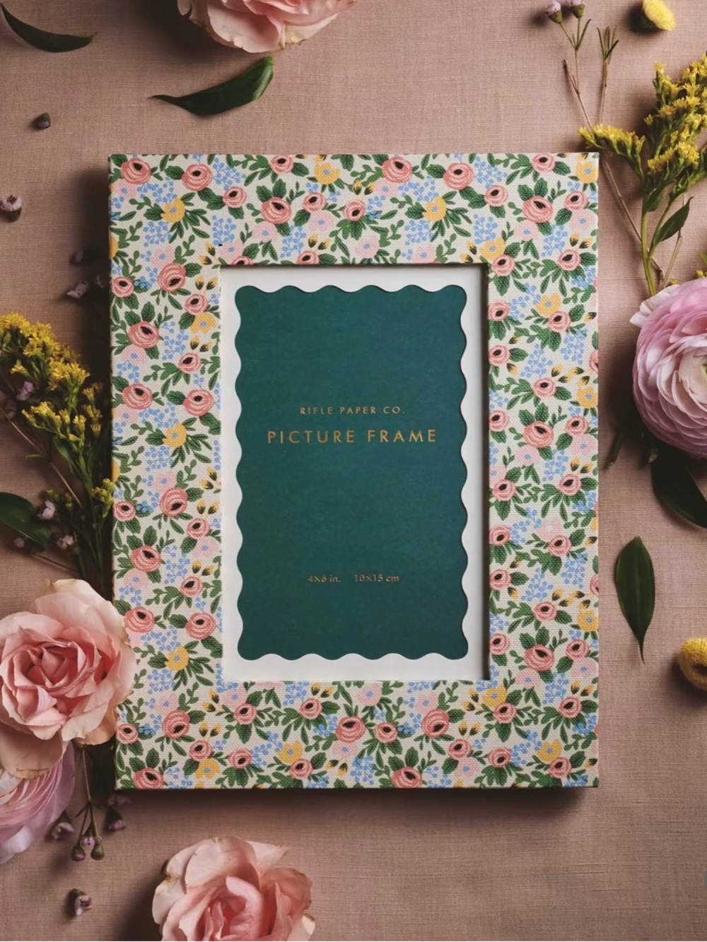 Rifle Paper Co. Floral Frame — Pink, Green & Yellow